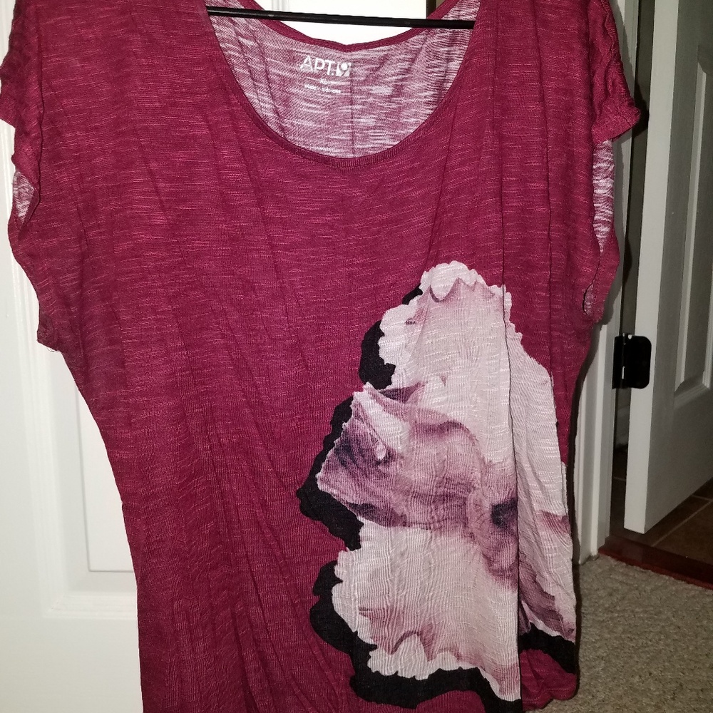 Apt 9 xl sheer flower shirt